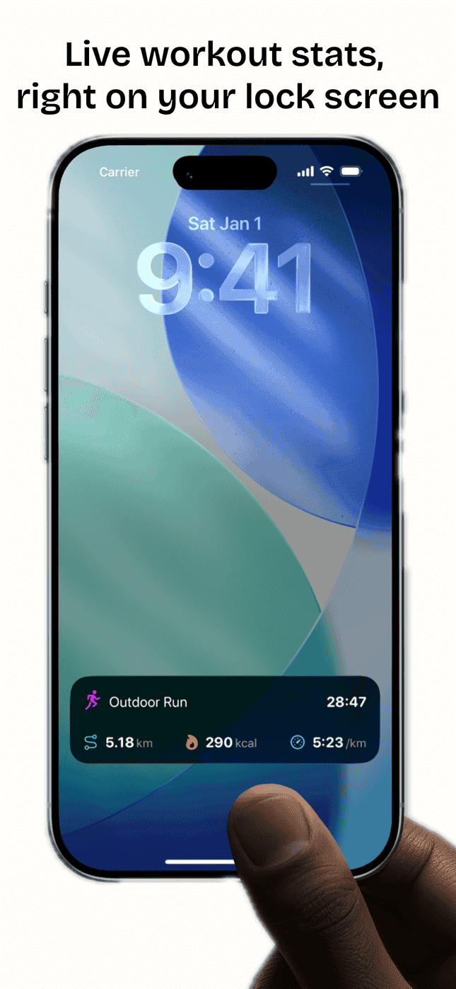 Steps app showing app widgets